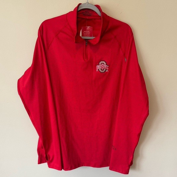 Bend Tops - New! Ohio State OSU Buckeyes Bend active 1/4 Zip Pullover Size XXL